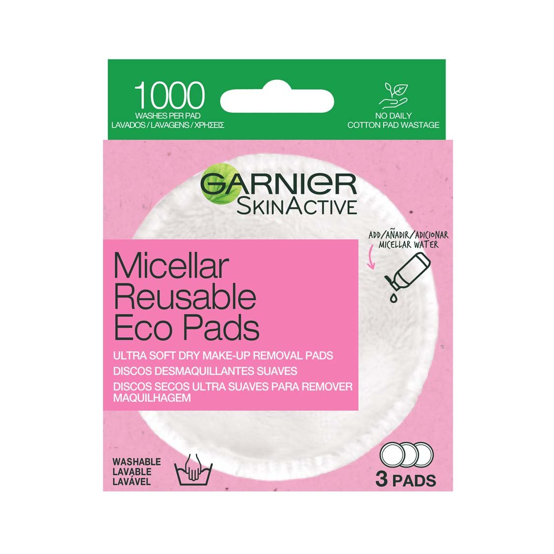 3600542380607 Garnier Micellar Reusable Eco Pads
