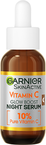 3600542541381 Garnier Vitamin C Glow Boost Night Serum 30ml bottle front h500px