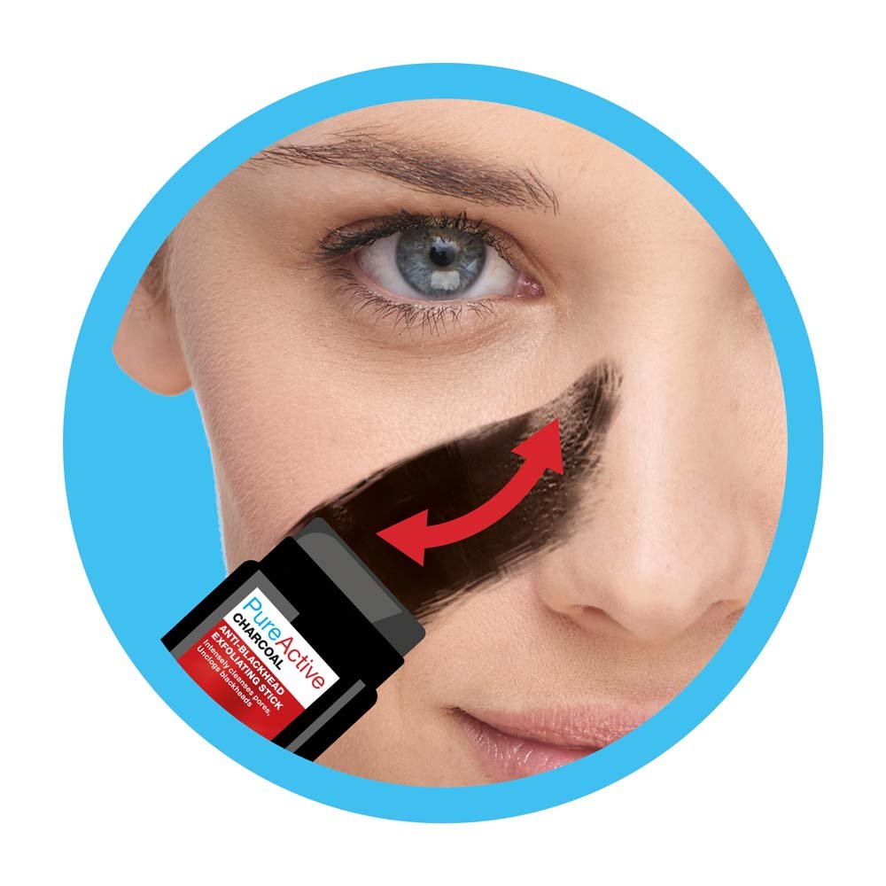 Pure Active Charcoal Anti Blackhead Stick 50ml apply