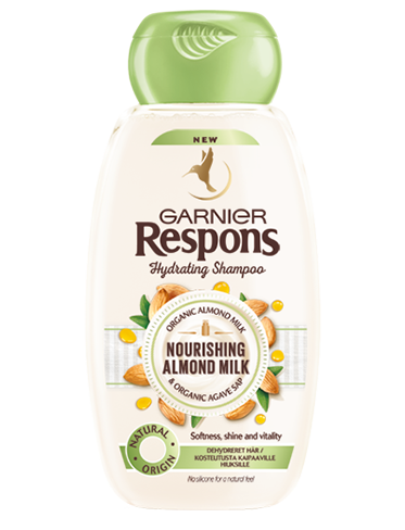 3600542164504 Garnier Respons Nourishing Almond Milk shampoo 250ml 373x488px desktop verso