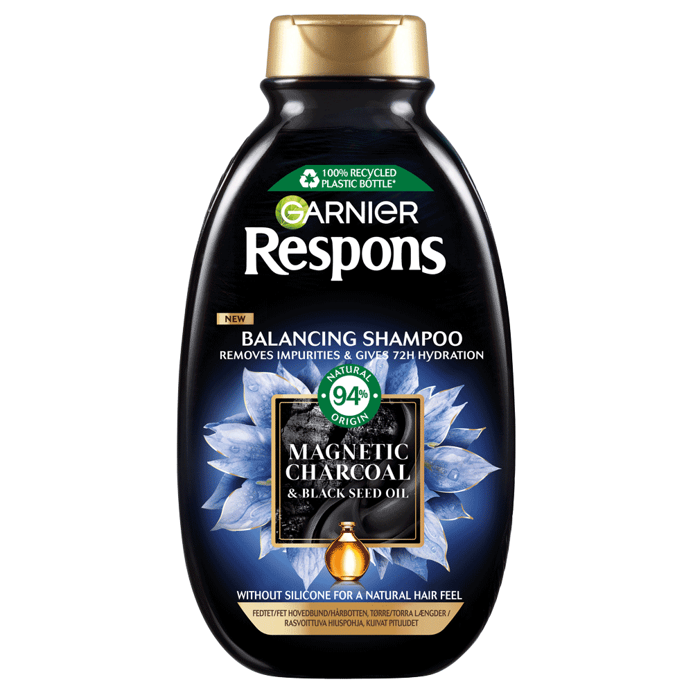Garnier Respons Balancing Schampo Magnetic Charcoal
