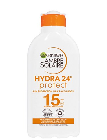 3600542034241 Garnier Ambre Solaire Hydra 24h High Protect Milk SPF15 200ml web