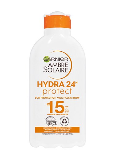 3600542034241 Garnier Ambre Solaire Hydra 24h High Protect Milk SPF15 200ml web